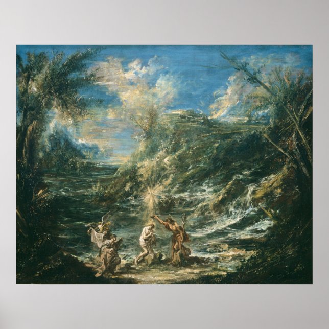 Baptême du Christ - A. Magnasco Fine Art Poster (Devant)