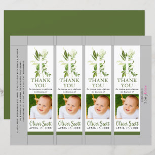 Baptême du feuillage vert Signet photo