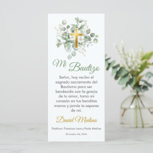 Baptême Favoriser Aquarelle Vert Feuille Signet