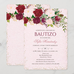 Baptême Fille Invitations De baptême Fille