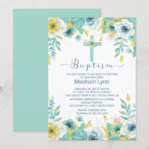 Baptême floral de la Monnaie moderne Invitation à