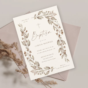 Baptême genre neutre floral Boho Wildflower