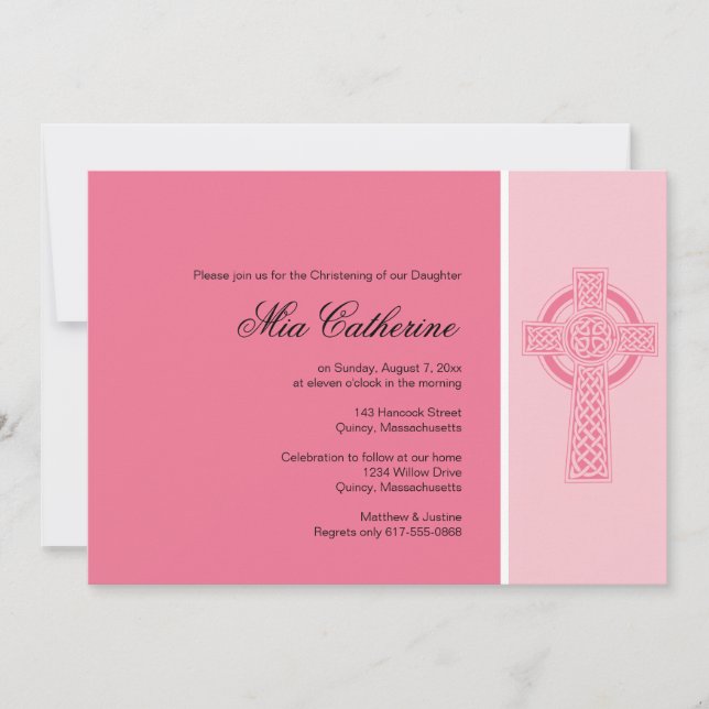 Baptême / Invitation Baptême - Personnaliser (Devant)