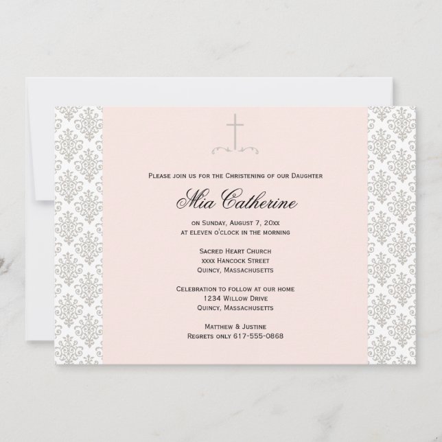 Baptême / Invitation Baptême - Personnaliser (Devant)