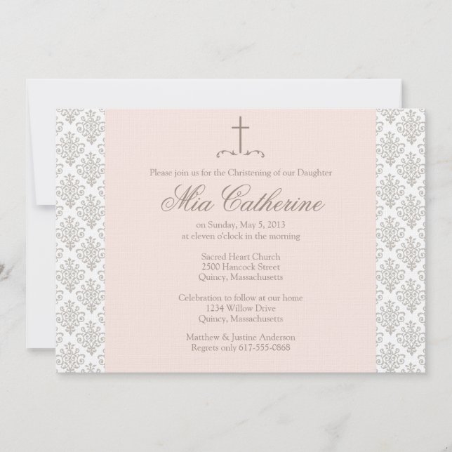 Baptême / Invitation Baptême - Personnaliser (Devant)