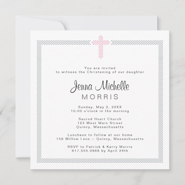 Baptême / Invitation Baptême - Personnaliser (Devant)