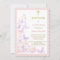 Baptême Papillon et Invitation au Premier Annivers