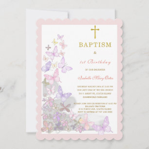 Baptême Papillon et Invitation au Premier Annivers