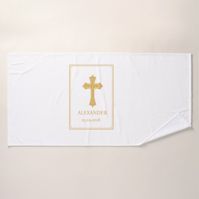 Baptême personnalisé (Serviette de bain)