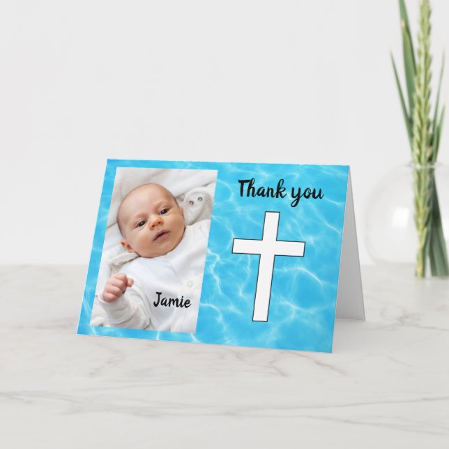 Baptême personnalisé merci (Devant)