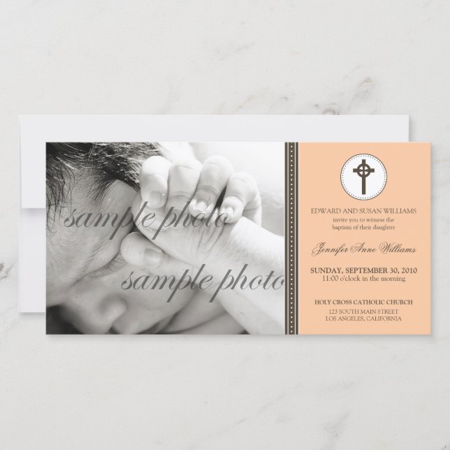 Baptême simple et doux pour la pêche (Devant)
