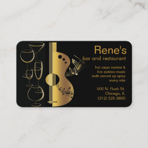 bar à musique carte de visite