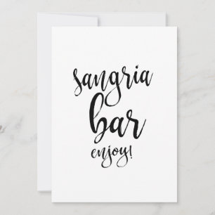 Bar à Sangria Panneau de Mariage Calligraphié Abor