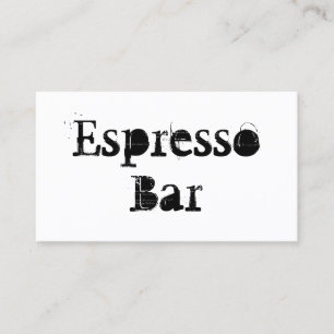 Bar Espresso Blanc Générique - Carte de visite