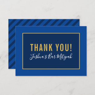 BAR Merci MITZVAH minimaliste or bleu marine