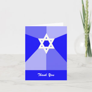 Bar Mitzvah Carte de remerciements étoile bleue de