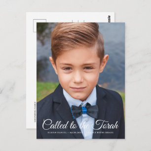 Bar Mitzvah Classic Elegant Photo Invitation