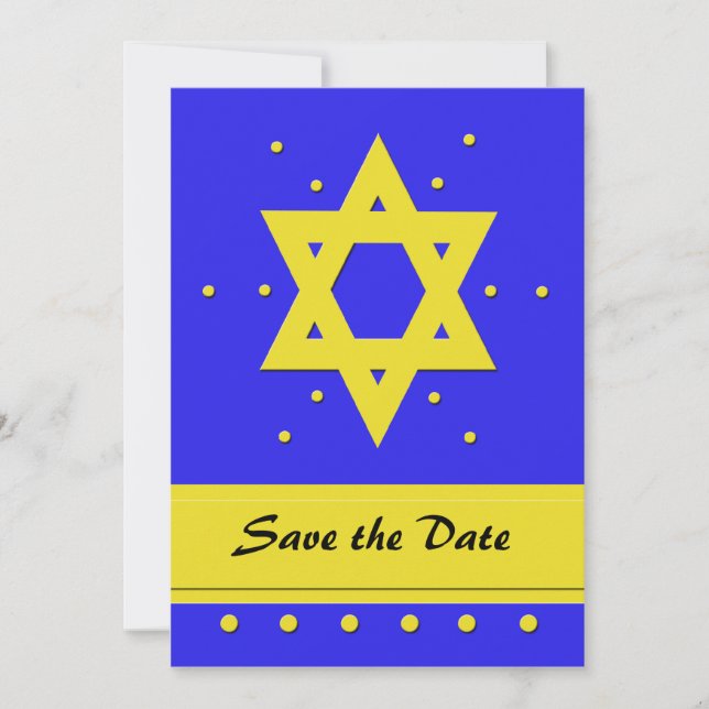 Bar Mitzvah Enregistrer la carte d'invitation Date (Devant)