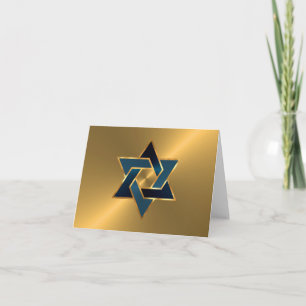 Bar Mitzvah Gold Navy étoile bleue de David