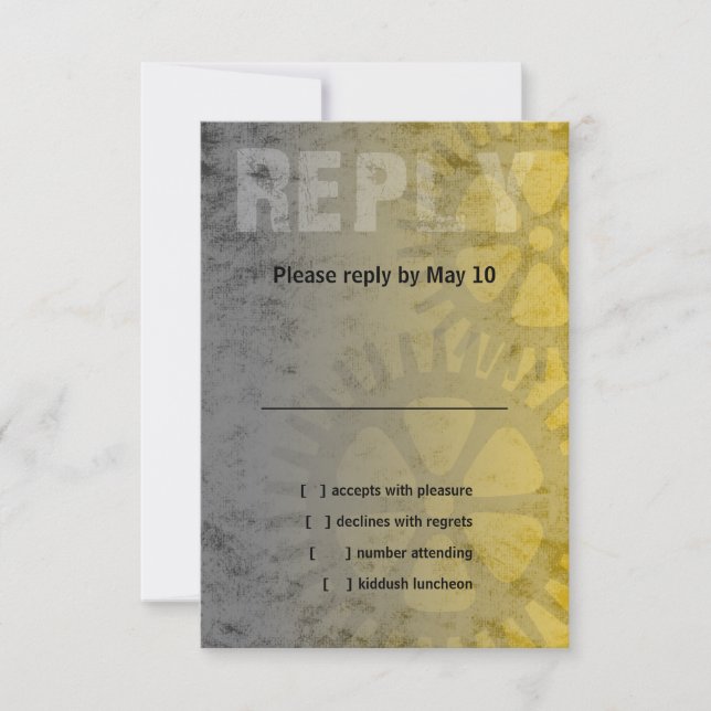 Bar Mitzvah Industrial Grunge RSVP (Devant)