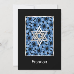 Bar Mitzvah Invitation Star de David Blue