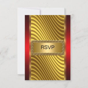 Bar Mitzvah réponse Gold et Rouge