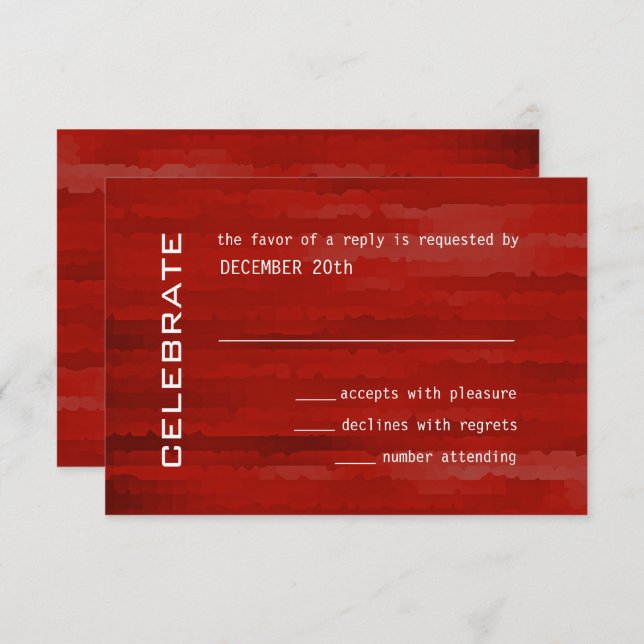 Bar Mitzvah Techno Streaks Invitation RSVP (Devant / Derrière)