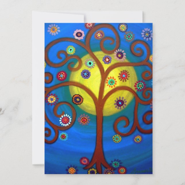 bar mitzvah tree OF LIFE INVITATIONS (Devant)