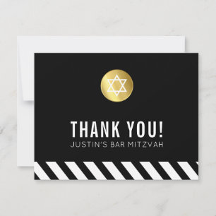 BAR MODERNE MITZVAH merci tache or noir