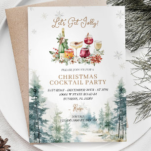 Bar moderne Noël Lets Obtenir Jolly Invitation