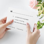 Bar moderne ou carte RSVP Bat mitzvah avec repas<br><div class="desc">Customisez toutes les couleurs ou ajoutez une photo au dos pour correspondre à l'invitation.</div>