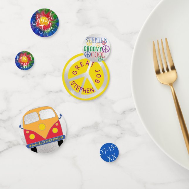 Bar ou Bat mitzvah Confetti style années 60 (Groupe)