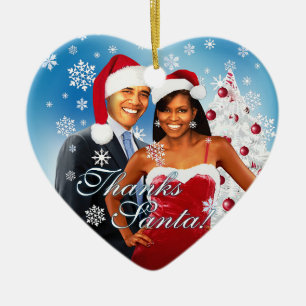 Barack et ornement de Noël de Michelle Obama