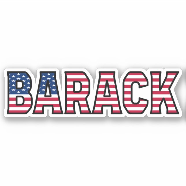 Barack Name USA Sticker Stickerset (Devant)