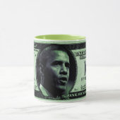 Barack Obama : Bill Mug à 100 dollars (Centre)