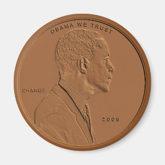Barack Obama Bronze Penny Circulaire Magnet