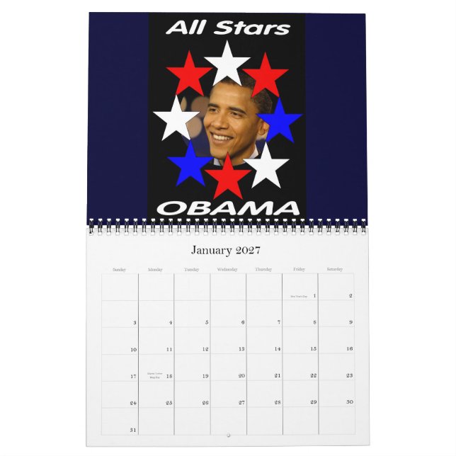 Barack Obama Calendrier commémoratif 2009 (Jan 2027)