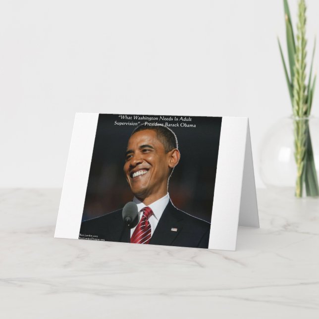 Barack Obama & Citations Humours Cadeaux & Cartes (Devant)