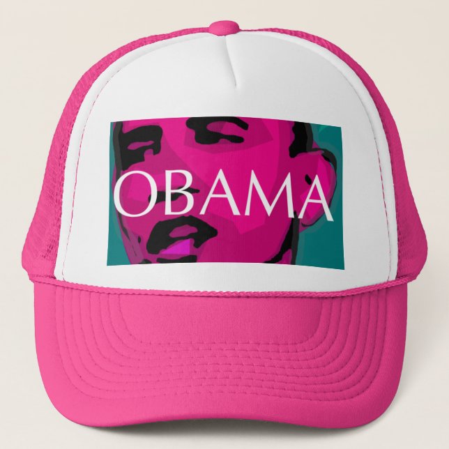 Barack Obama, grand casquette rose (Devant)