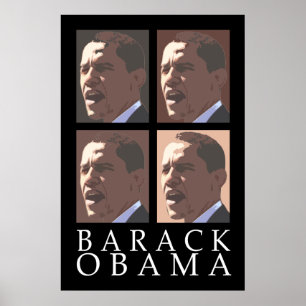 Barack Obama Poster Quatre Portraits