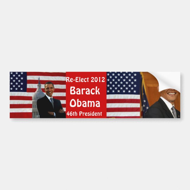 BARACK OBAMA-Re-Elect_ Bumper Sticker (Devant)