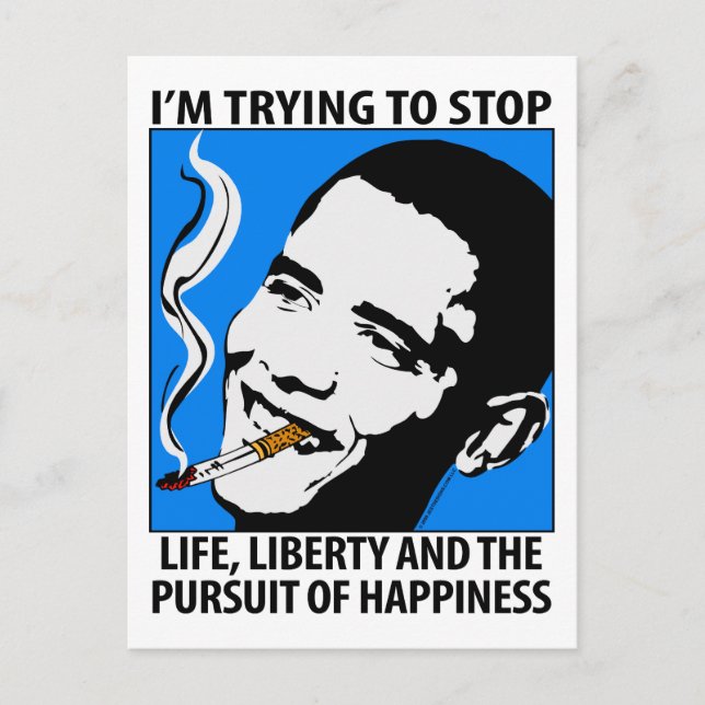 Barack Obama Satire / Carte postale parodique (Devant)