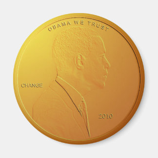 Barack Obama Shiny Penny Circulaire Magnet