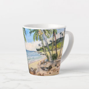 Barbados Beach, Latte Mug