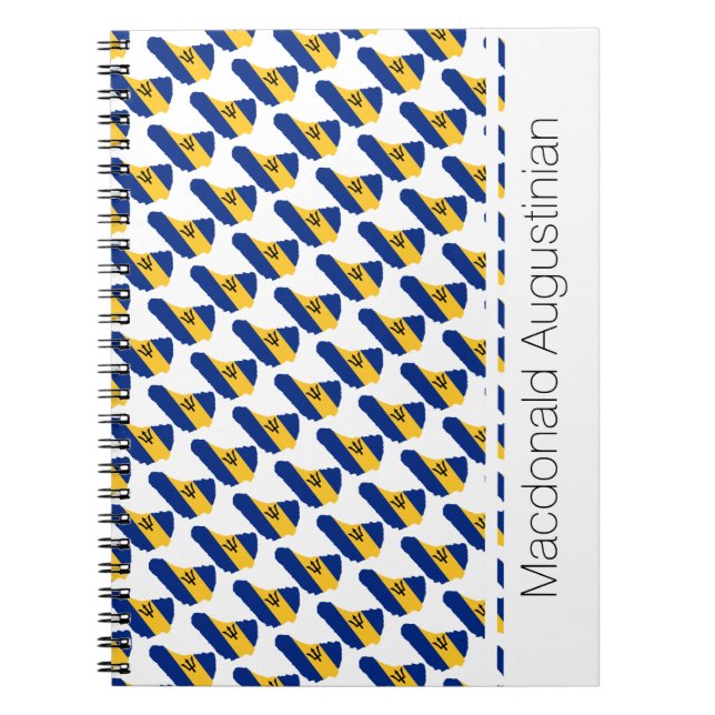BARBADOS Custom Flag Patriotic Notebook Journal (Devant)