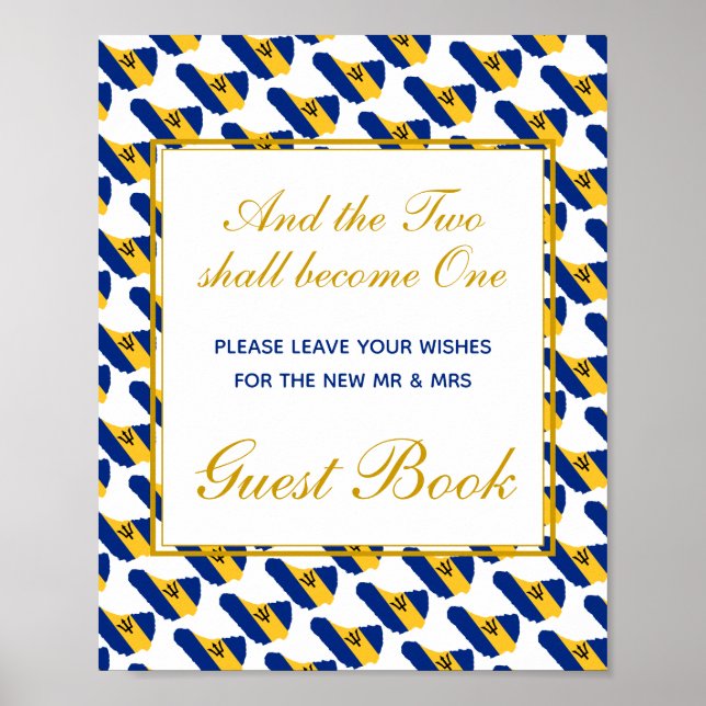 BARBADOS Please Sign Our Guest Book Wedding Poster (Devant)