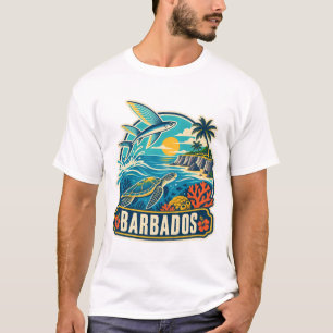 Barbados T-Shirt Milieu du Siècle Insulaire