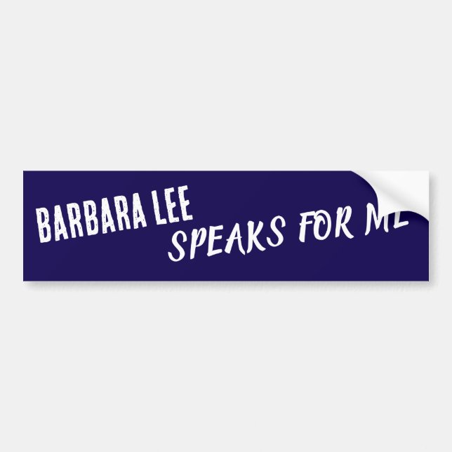 Barbara Lee vintage bumper sticker (Devant)
