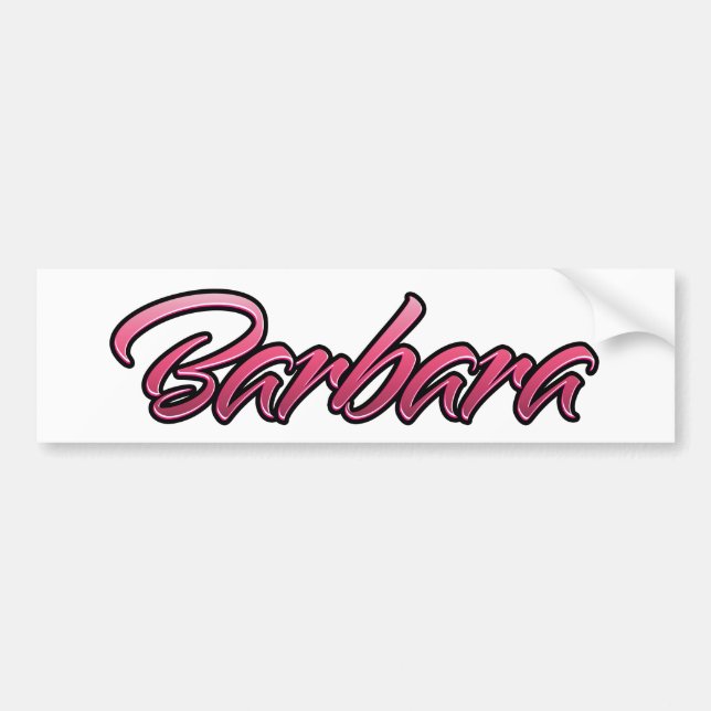 Barbara s'est évanouie rose Aufkleber Sticker (Devant)
