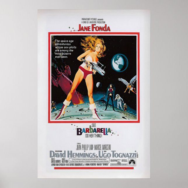 Barbarella Movie Poster Vintage Jane Fonda Giclée (Devant)